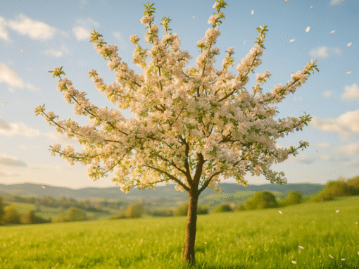 Ein blühender Obstbaum als Bild des Lebens